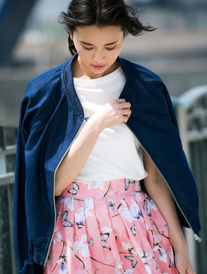 レディース　デニム　ブルゾン