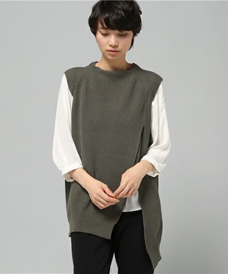 H.T.COTTON スリット入りベスト