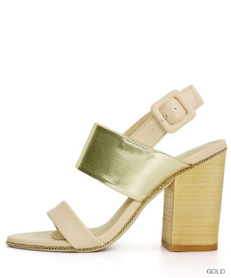 カラーブロックワイドストラップサンダル