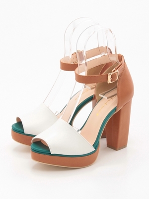 バイカラーストラップサンダル