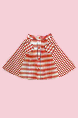 ギンガムフレアスカート