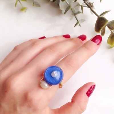 パールのリング(ブルー)