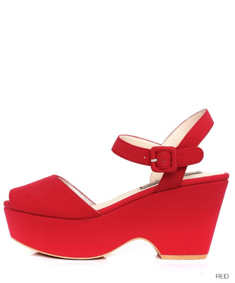 ワンストラップウェッジサンダル