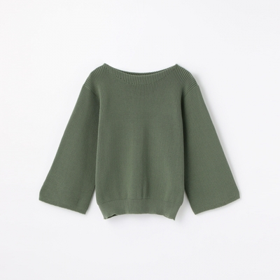 ポリエステル ボートネックプルオーバー