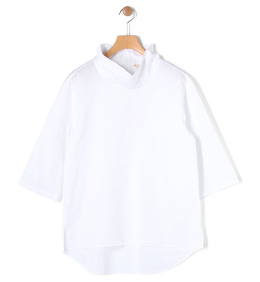 BACCA ポプリンストライプ プルオーバーブラウス