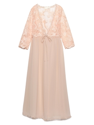 シフォン切替ロングガウン