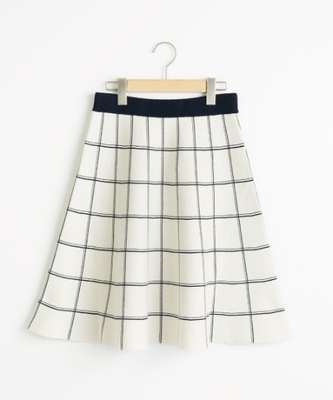 チェック柄ニットスカート