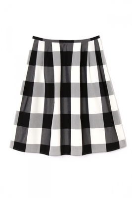 ブロックチェックスカート