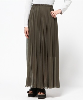 シフォン アコーディオンプリーツ スカート