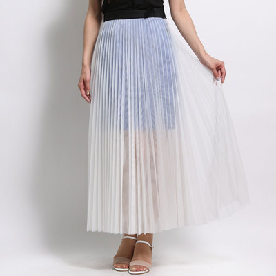 アコーディオンプリーツマキシスカート