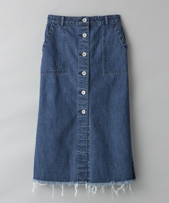 JEANASIS スソフリンジデニムロングスカート