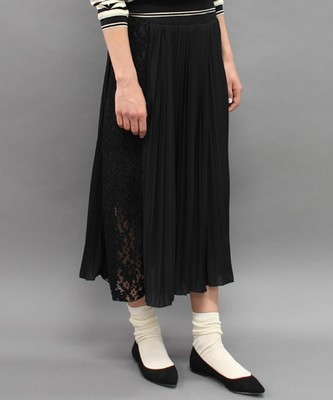 プリーツ切り替えスカート