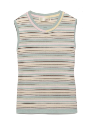 マルチストライプニットタンク