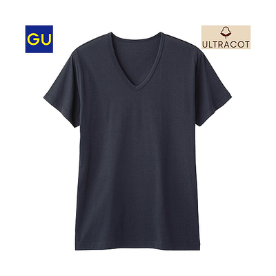 （GU）ウルトラコットＶネックＴ（半袖）