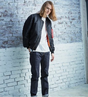 ALPHA MA-1 タイト ジャケット