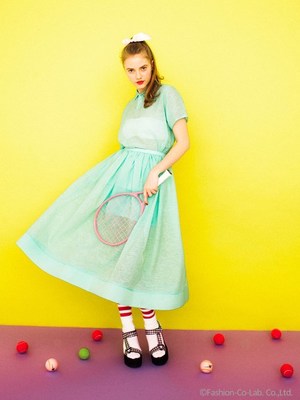 ハニーミーハニー　lame organdy skirt