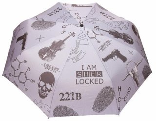 英国ドラマ シャーロック 折り畳み傘 グレー BBCオフィシャル