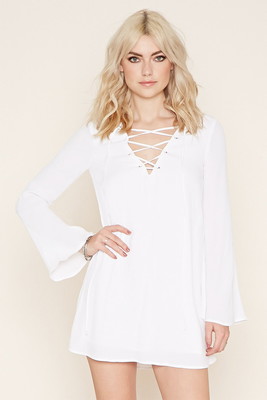 FOREVER 21 レースアップシフトワンピース