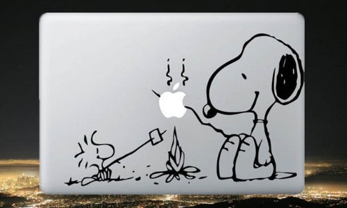 スヌーピー Apple MacBook対応 - アート ステッカー 