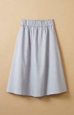 ミモレ丈のフレアースカート by que made me ＜ライトグレー＞