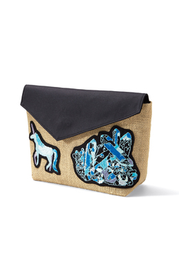 co&tion×haco.　二宮佐和子　刺しゅうクラッチ ＜ブラック系その他＞