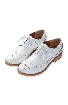 【SEDA4月号掲載】ウィングチップマニッシュシューズ ＜ホワイト＞