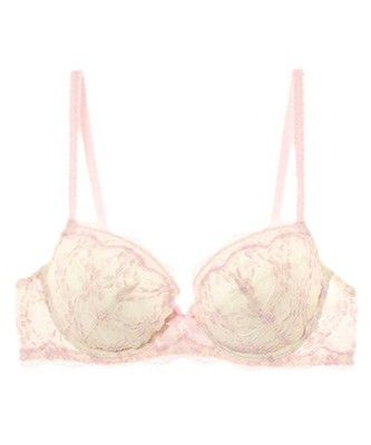 撚り杢シャーリングレース -3/4カップワイヤーブラジャー -KIDA105