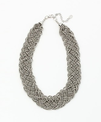 メタルジェマビーズ ビブネックレス