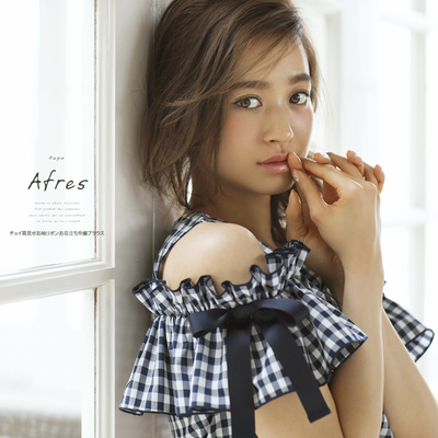 チョイ肩見せお袖リボンお目立ち令嬢ブラウス 【afres アフリス】