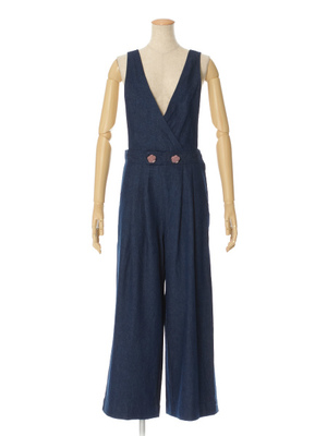 ワイドデニムサロペットパンツ/an another angelus