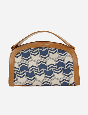 geometric print big pouch