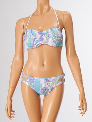 ウェーブオプティカル柄 バンドゥビキニ