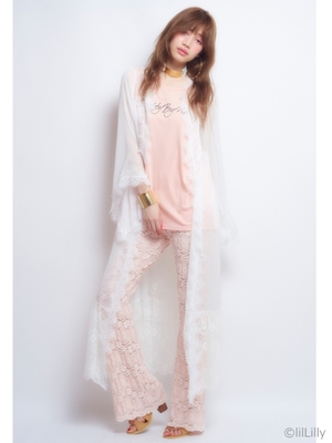 レースフレアパンツ