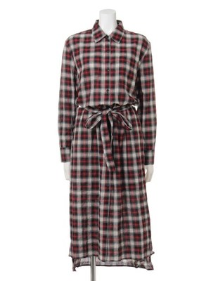 チェックロングシャツ