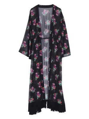 フリンジシフォンガウン