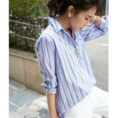 レディース　 ストライプ　シャツ