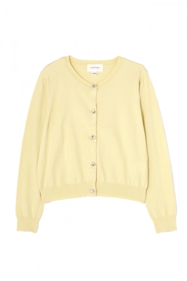 FLOWER BUTTON CARDIGAN