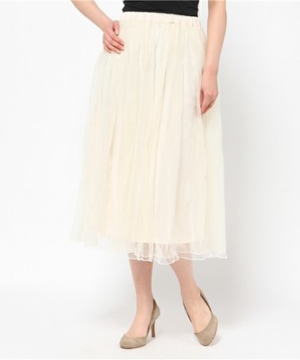 Re:EDIT　ロング丈ダブルチュールボリュームスカート