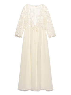 シフォン切替ロングガウン