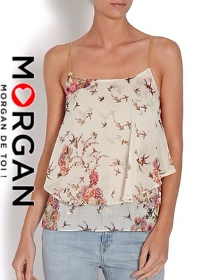 モルガン♪エレガントなシフォン☆レイヤー仕立てのふんわりキャミソール バイヤーセレクト