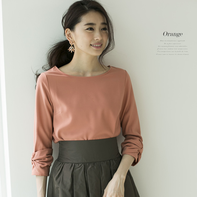 万能袖りぼんブラウス