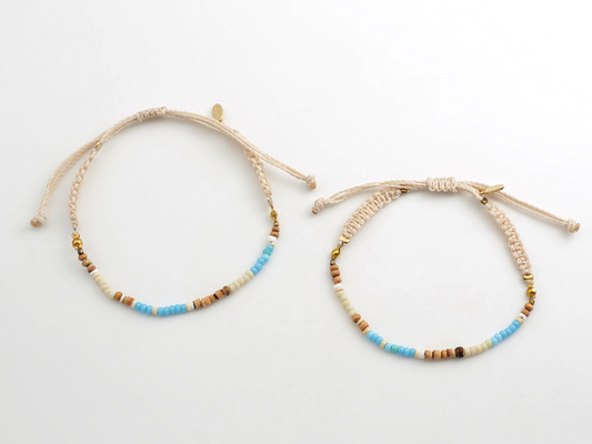 ペアビーズアンクレット（Creta）【２点セット】