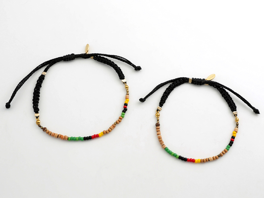 ペアビーズアンクレット（Jamaica）【２点セット】