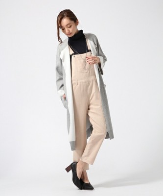 Wフェイスノーカラーロングカーディガン/714127