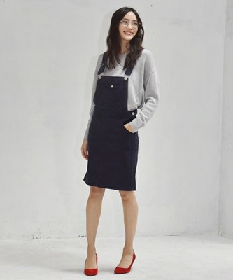 BAYFLOW／アンカットコーデュロイジャンパースカート