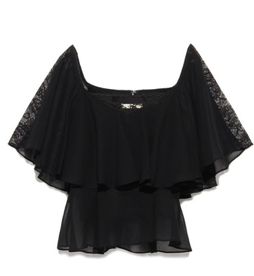 オーガンジーフレアブラウス