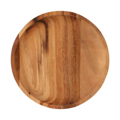 ウッデン ラウンド プレート ダークブラウン