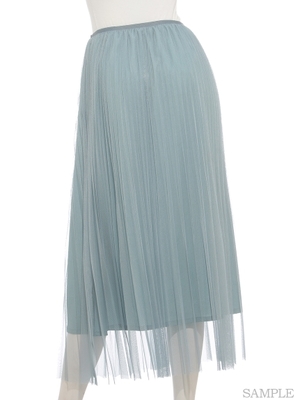 チュールプリーツスカート