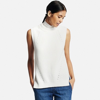 ＷＯＭＥＮ　ミドルゲージクルーネックベスト