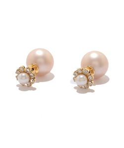 ダブルフォルムピアス フラワーパール